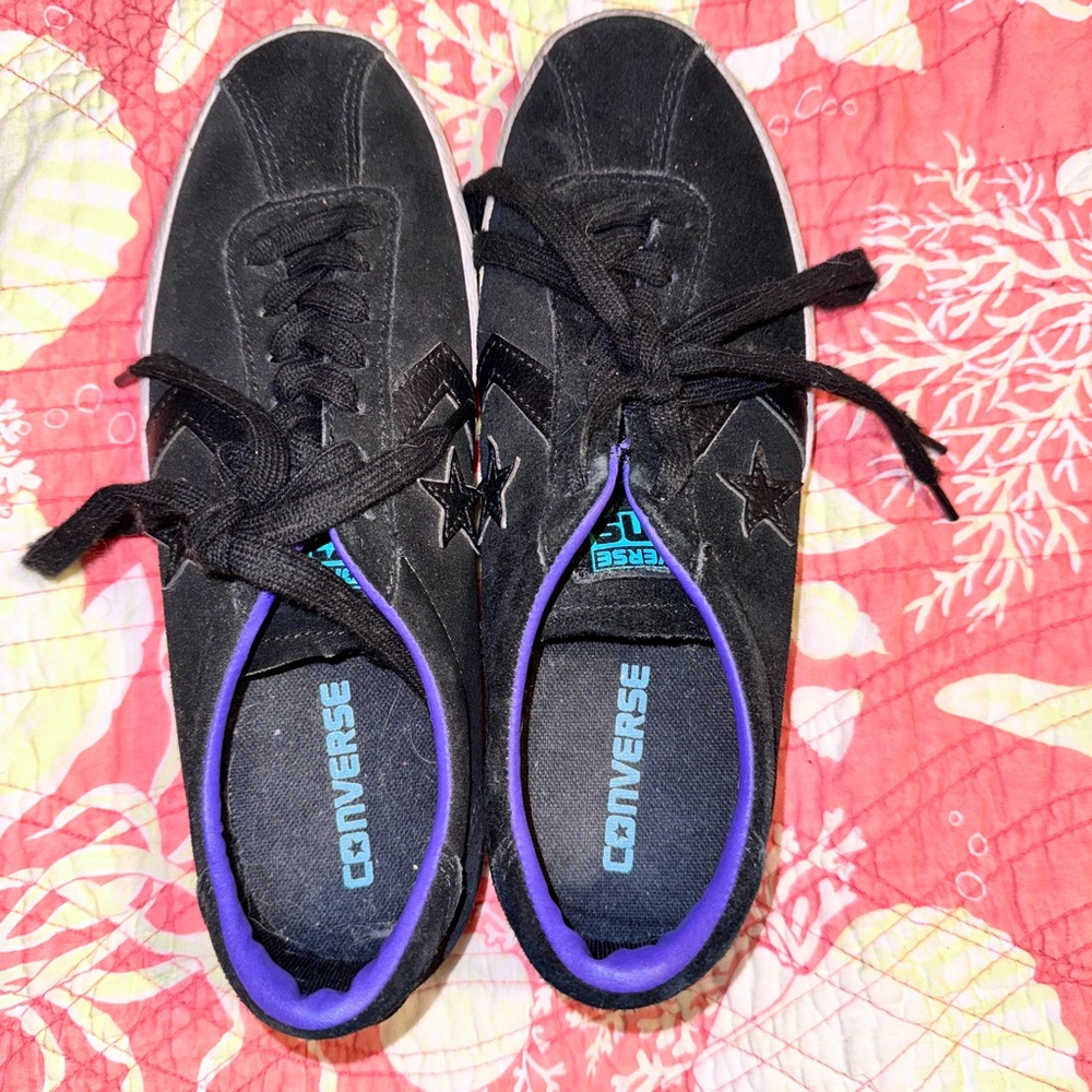 Men’s Converse Black Suede One Star Shoes Size 7 or Women’s Size 8.5